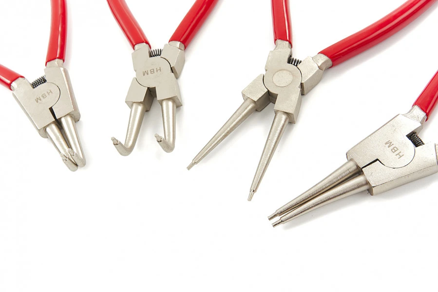 HBM 4 Delige 225 Mm Seegerringtangenset, Borgveertangenset 1 HBM 4 Delige 225 Mm Seegerringtangenset, Borgveertangenset