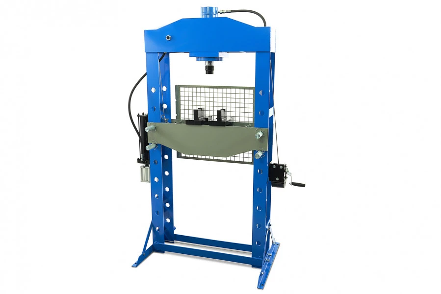 HBM 50 Ton Professionele Raamwerkpers, Werkplaatspers Met Veiligheidsrek 2 HBM 50 Ton Professionele Raamwerkpers, Werkplaatspers Met Veiligheidsrek - Afbeelding 2