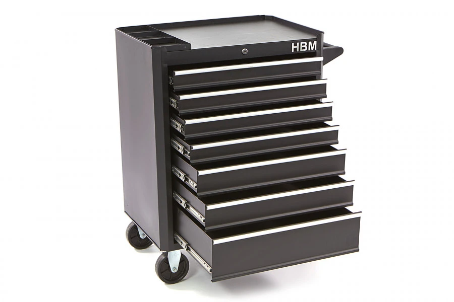 HBM Gereedschapswagen Met 7 Laden - 66 Cm - Zwart 9 HBM Gereedschapswagen Met 7 Laden - 66 Cm - Zwart - Afbeelding 9