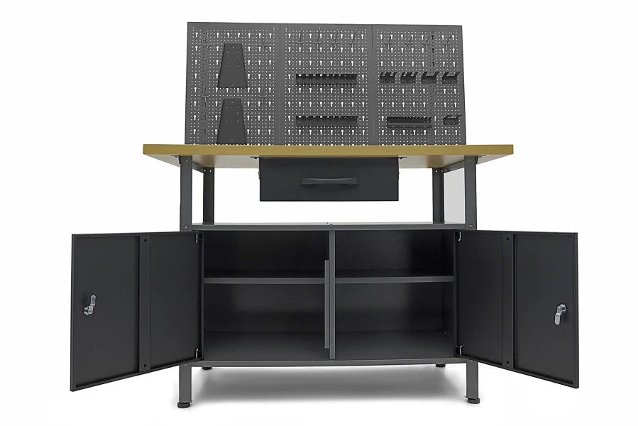 HBM Werkbank Met Deuren 120 X 60 X 145 Cm 5 HBM Werkbank Met Deuren 120 X 60 X 145 Cm - Afbeelding 5