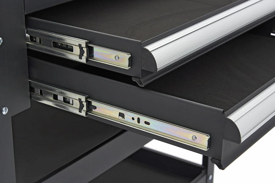 HBM 2 Laden Gereedschapswagen Met 2 Plateaus En Opbergvak - 91 Cm - Zwart 7 HBM 2 Laden Gereedschapswagen Met 2 Plateaus En Opbergvak - 91 Cm - Zwart - Afbeelding 7