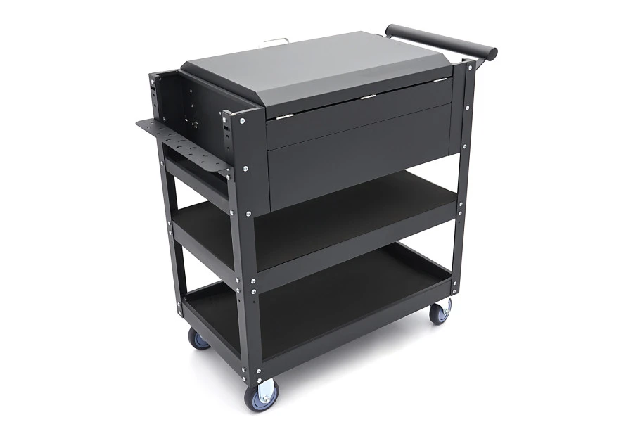 HBM 2 Laden Gereedschapswagen Met 2 Plateaus En Opbergvak - 91 Cm - Zwart 11 HBM 2 Laden Gereedschapswagen Met 2 Plateaus En Opbergvak - 91 Cm - Zwart - Afbeelding 11