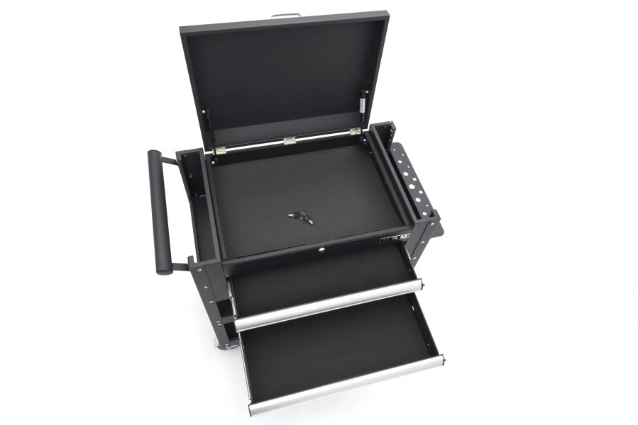 HBM 2 Laden Gereedschapswagen Met 2 Plateaus En Opbergvak - 91 Cm - Zwart 10 HBM 2 Laden Gereedschapswagen Met 2 Plateaus En Opbergvak - 91 Cm - Zwart - Afbeelding 10