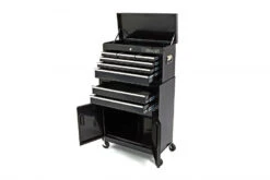 HBM Gereedschapswagen Met Opzetkast 61 Cm, Zwart