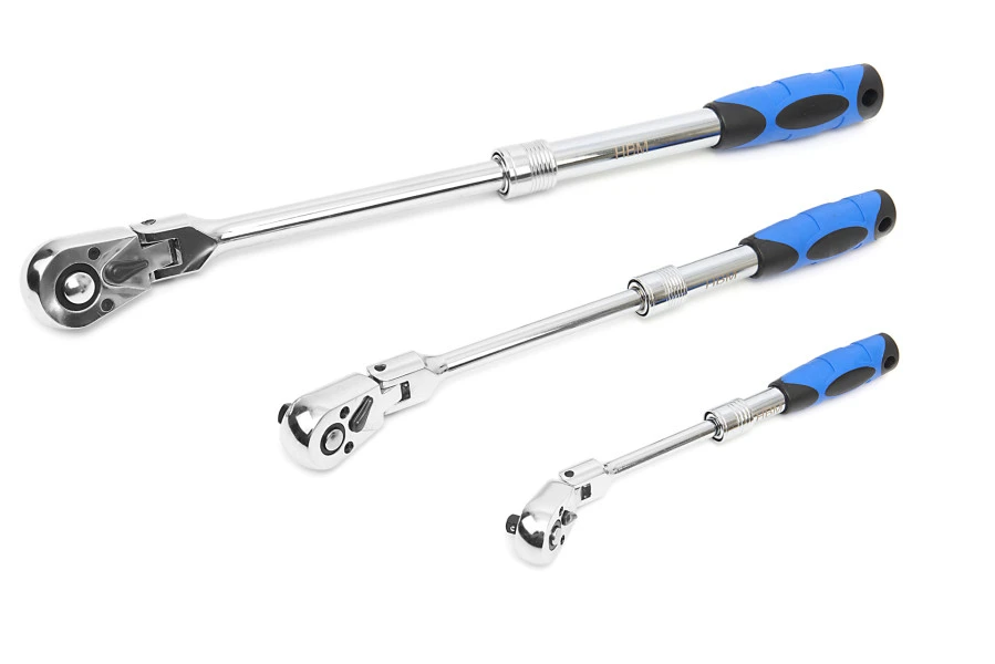 HBM 3 Delige Professionele Uitschuifbare Ratelset Met Kantelbare Koppen 2 HBM 3 Delige Professionele Uitschuifbare Ratelset Met Kantelbare Koppen - Afbeelding 2
