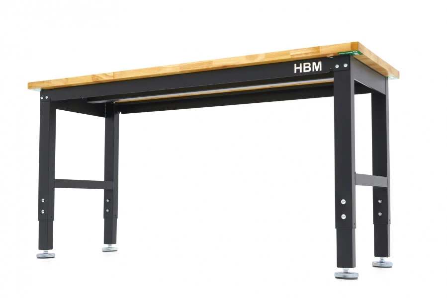 HBM Werkbank Met Massief Houten Blad, In Hoogte Verstelbaar, 152 Cm 8 HBM Werkbank Met Massief Houten Blad, In Hoogte Verstelbaar, 152 Cm - Afbeelding 8