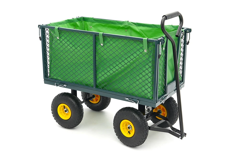 HBM 100 Kg Trekkar, Bolderwagen, Tuinkar Met 86 X 46 X 38 Cm Laadbak Inclusief Canvas Zak 2 HBM 100 Kg Trekkar, Bolderwagen, Tuinkar Met 86 X 46 X 38 Cm Laadbak Inclusief Canvas Zak - Afbeelding 2