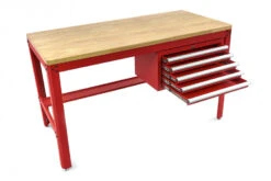 HBM 155 Cm Professionele Werkbank Met 5 Laden En Houten Werkblad, ROOD -Huishoudelijk Gereedschap Winkel hbm 613.jpg 1200x600 81d9cebc88