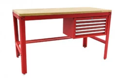 HBM 155 Cm Professionele Werkbank Met 5 Laden En Houten Werkblad, ROOD -Huishoudelijk Gereedschap Winkel hbm 614 2.jpg 1200x600 79cbaebc88